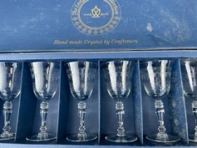 A large and extensive Lady Hamilton mostly boxed Bohemian glasses