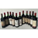 12 Bottles of vintage red wine