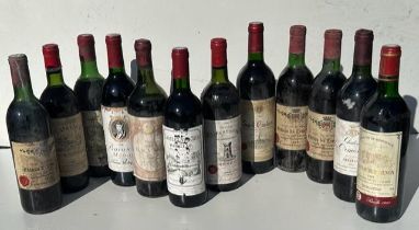 12 Bottles of vintage red wine