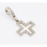 Theo Fennell: a diamond and 18ct white gold cross, comprising an open form cross pave set with small