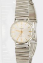 Omega: a Gentleman's vintage manual wind steel cased Omega wristwatch, comprising a round signed