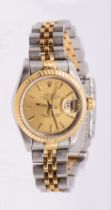 Rolex: a Ladies steel and 18ct gold DateJust Oyster Perpetual wristwatch, comprising a signed