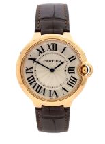 Cartier: a Gentleman's 18ct rose gold  Ballon Bleu automatic wristwatch, comprising a signed round