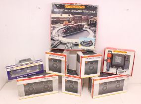 Hornby: A collection of assorted boxed Hornby controllers comprising: R8013 (3), R8012, and R8081;