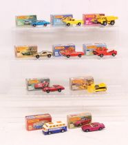 Matchbox: A collection of ten assorted boxed Matchbox 75 Series vehicles to comprise: Mercedes 450