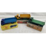 Dinky: A collection of three original Dinky Toys to comprise: Bedford Articulated Lorry 521 in