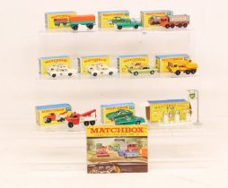 Matchbox: A collection of nine assorted boxed Matchbox 75 Series vehicles to comprise: Mercedes