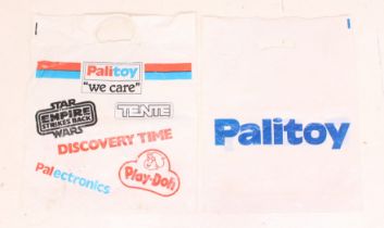 Palitoy: A pair of Palitoy vintage carrier bags, one with multiple logos of various franchises