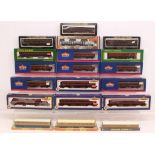 OO Gauge: A collection of nineteen boxed OO Gauge coaches and rolling stock to comprise: Bachmann,