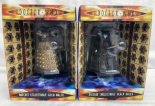 Doctor Who: A pair of boxed diecast, BBC Doctor Who Daleks by Product Enterprise 2004. One Gold