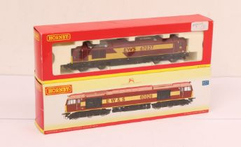 Hornby: A pair of boxed Hornby, OO Gauge, diesel locomotives, comprising: EWS Bo-Bo Diesel