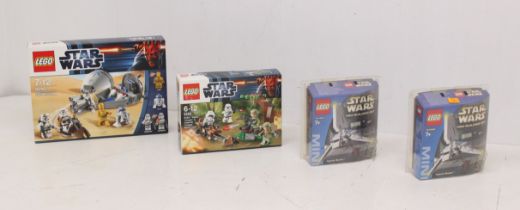 Star Wars: A collection of four boxed Lego Star Wars, sealed sets, to comprise: Droid Escape 9490,