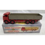 Dinky: A boxed Dinky Supertoys, Foden Diesel 8 Wheel Wagon, Reference 901, red cab and chassis, fawn