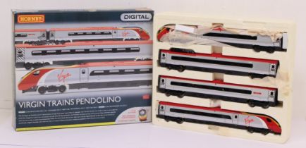 Hornby: A boxed Hornby, OO Gauge, Virgin Trains Pendolino Train Pack, four piece set. Reference