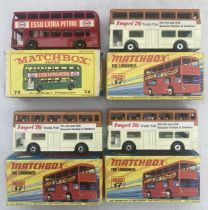 Matchbox: A collection of four boxed Matchbox Lesney Buses, to comprise: The Londoner, 17, three