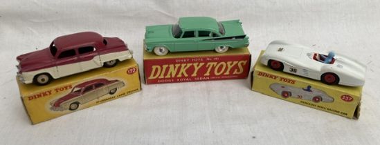 Dinky: A collection of three boxed Dinky Toys to comprise: Mercedes Benz Racing Car 237 in good