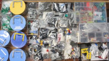 Lego: A collection of assorted loose Lego pieces and accessories including a variety of shapes and