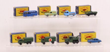 Matchbox: A collection of eight assorted boxed Moko Lesney Matchbox vehicles to comprise: British