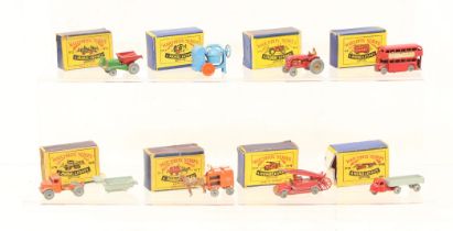 Matchbox: A collection of eight assorted boxed Moko Lesney Matchbox vehicles to comprise: Dumper 2A,