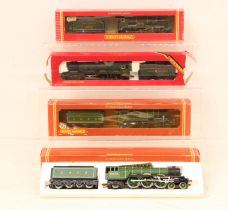 Hornby: A collection of four boxed Hornby, OO Gauge locomotives to comprise: LNER 4-4-0 The