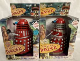 Doctor Who: A pair of boxed Product Enterprise Talking Daleks. Untested for working order. One