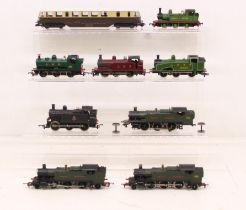 OO Gauge: A collection of eight unboxed OO Gauge locomotives to comprise: Wrenn LMS 7420; Lima