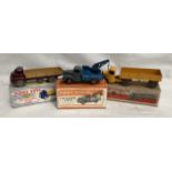 Dinky: A collection of three original boxed Dinky Toys to comprise: Bedford Articulated Lorry 521,