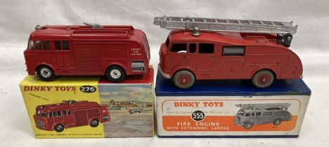 Dinky: A pair of boxed Dinky Toys to comprise: Airport Fire Tender with flashing light (untested)