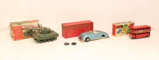 Collectables: A boxed Triang Minic, London Transport Double Decker Bus; together with a boxed Harold