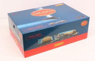 Hornby: A boxed Hornby Live Steam Set, OO Gauge, Mallard, Precision Engineered, locomotive and