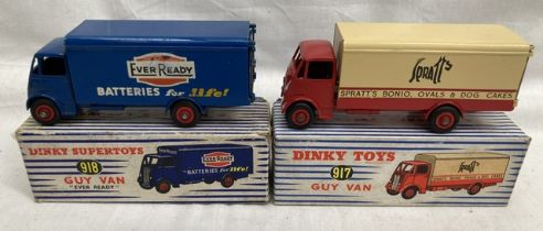 Dinky: A pair of boxed Dinky Toys, Guy Vans to comprise: Guy Van Ever Ready 918, some playwear, rubs