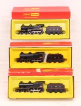 Hornby: A trio of boxed Hornby, OO Gauge locomotives: LMS 440 Class 2P Fowler R450. General wear