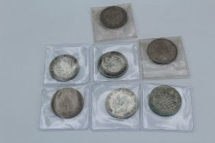 1915, 1920, 1930, 1928 Four George V Half-crowns plus George VI and Queen Elizabeth Half-crown