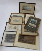 A collection of nine watercolours attributed to various artists including David Charles Read 1791-