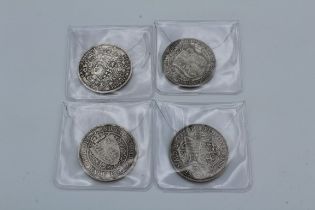 Four Half Crowns, two Queen Victoria 1888-1893, two George V 1927-1933