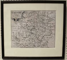 After John Speed 1552-1629 British A 17th century hand coloured engraved map '' Bieknoke''