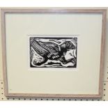 John Gibbs Conteporary British Study of Eagle of St John , Hereford, linoint, signed in pencil,