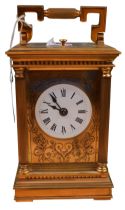 Charles Frodsham London repeating brass carriage clock with eight day two train spring driven