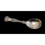 A William IV silver King's pattern caddy spoon, hallmarked by Henry & John Lias, London, 1830