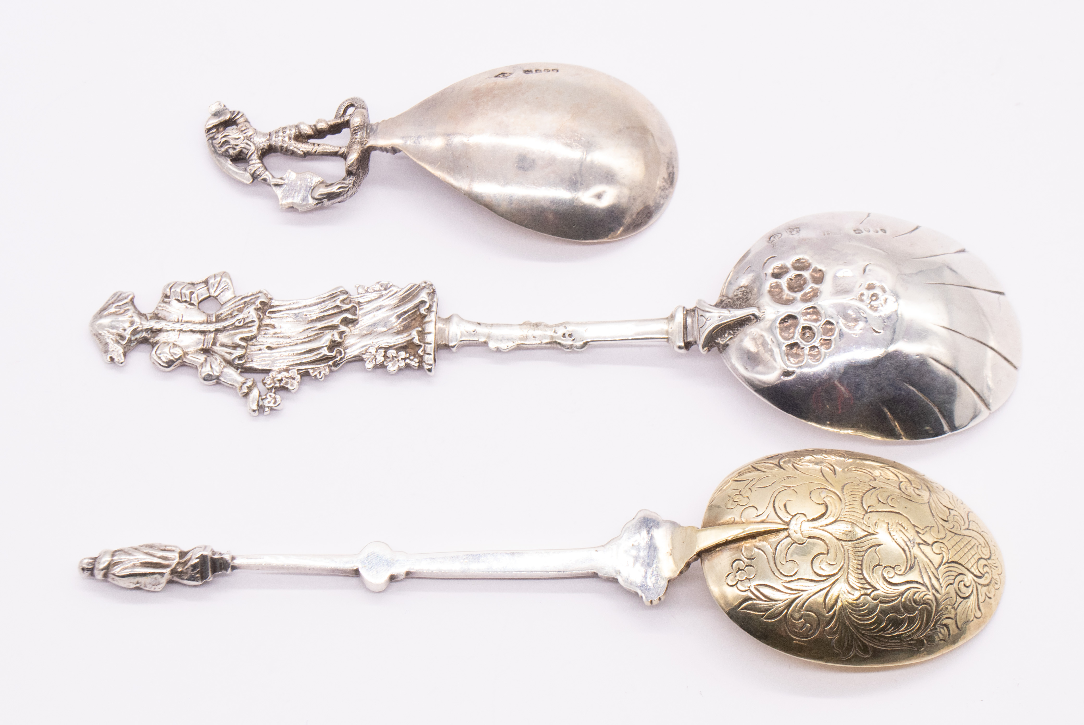 Three late 19th/early 20th century continental spoons to include: 1. 19th century German silver - Image 2 of 5