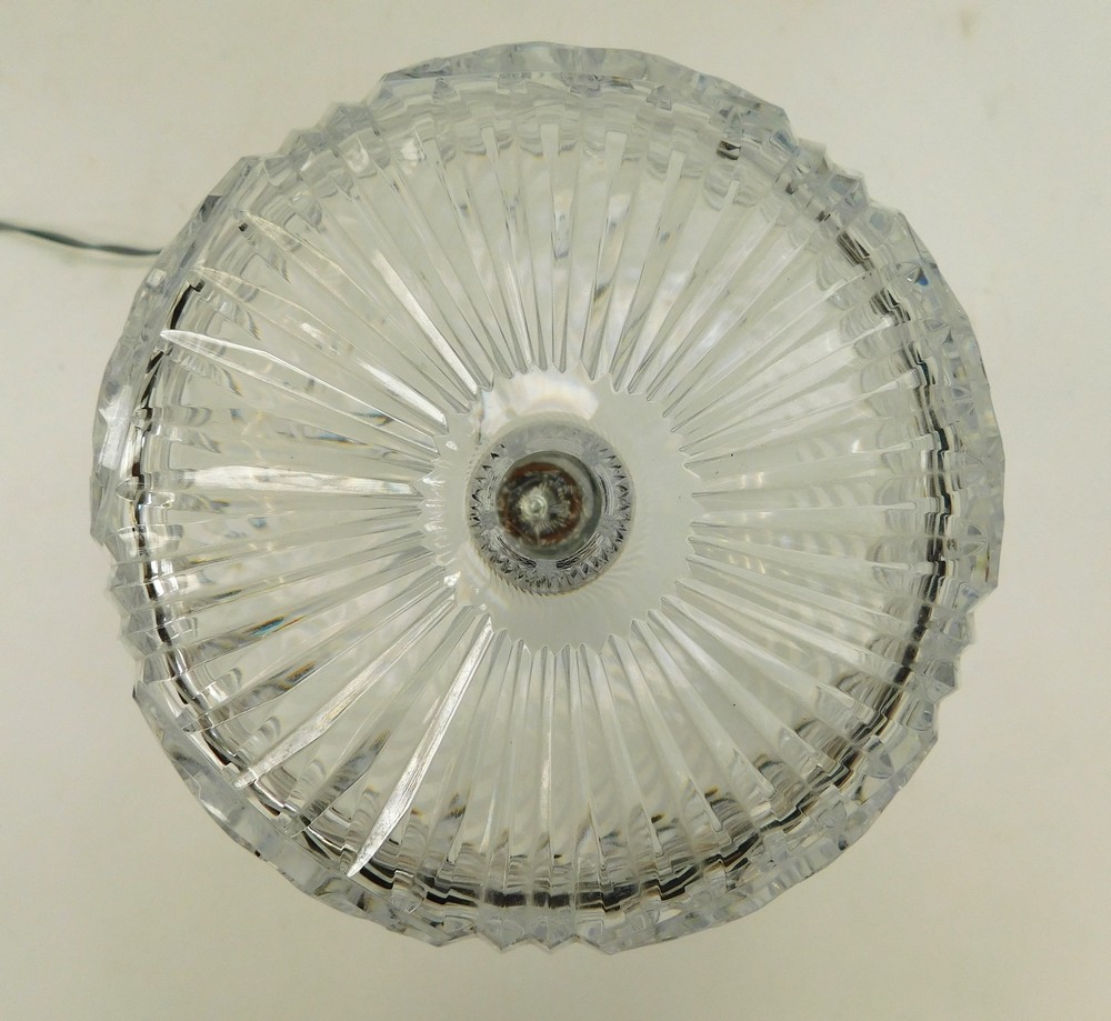 A cut glass lamp with mushroom shade, untested. - Image 2 of 2