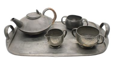 Liberty & Co Tudric or English Pewter - A small collection of early 20th Century items to include;