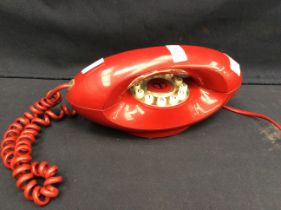 Retro red Telecom telephone