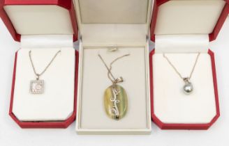 A collection of silver jewellery to include jewellery pendants, earrings, some stone set, Celtic