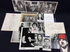 A small collection of autographs/signed photos and others to include; signed photos by Valerie