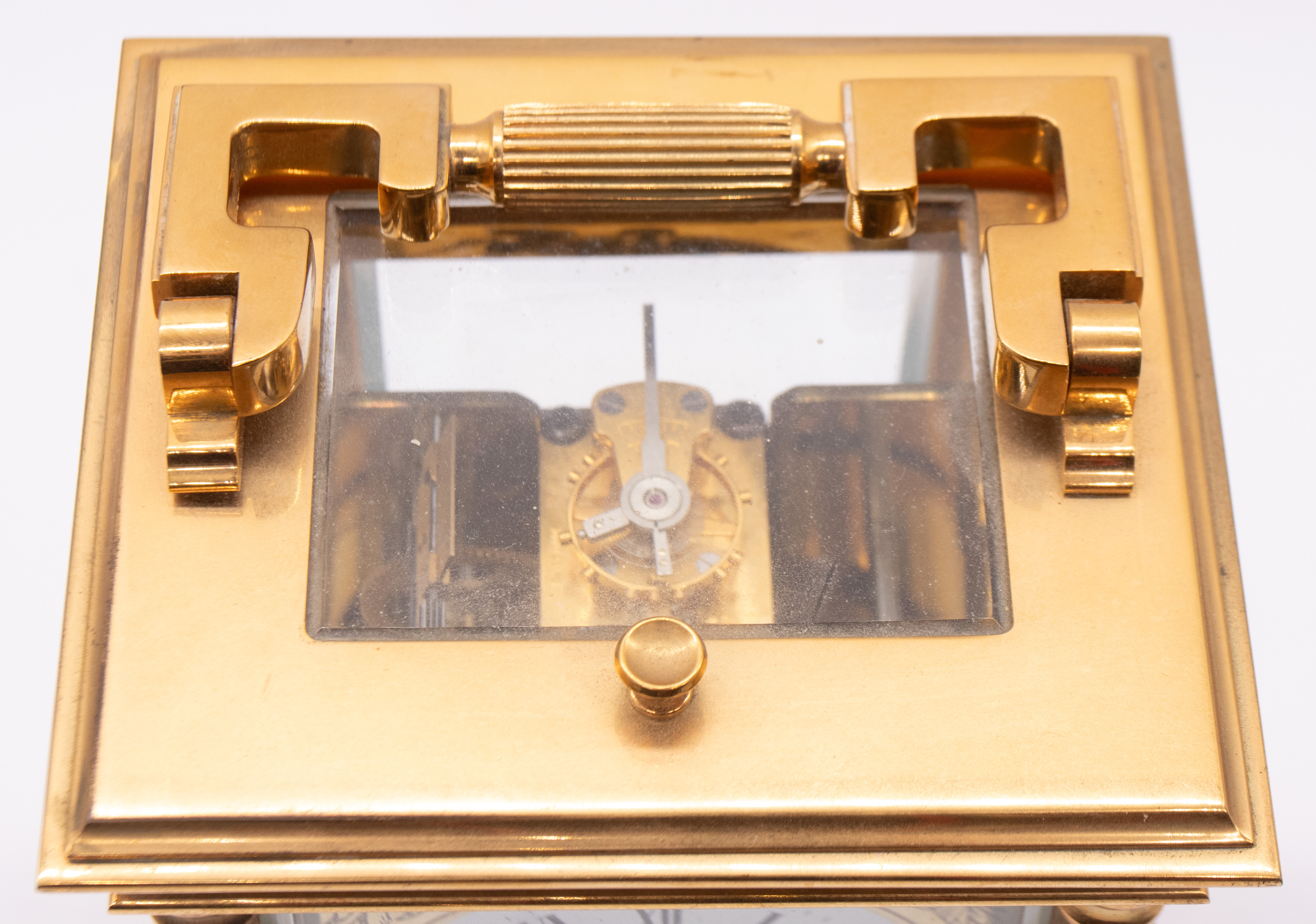 Charles Frodsham London repeating brass carriage clock with eight day two train spring driven - Image 6 of 6