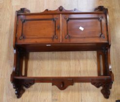 Mid 19th century mahogany tilt top rectangular wine/side table on three splayed legs and turned