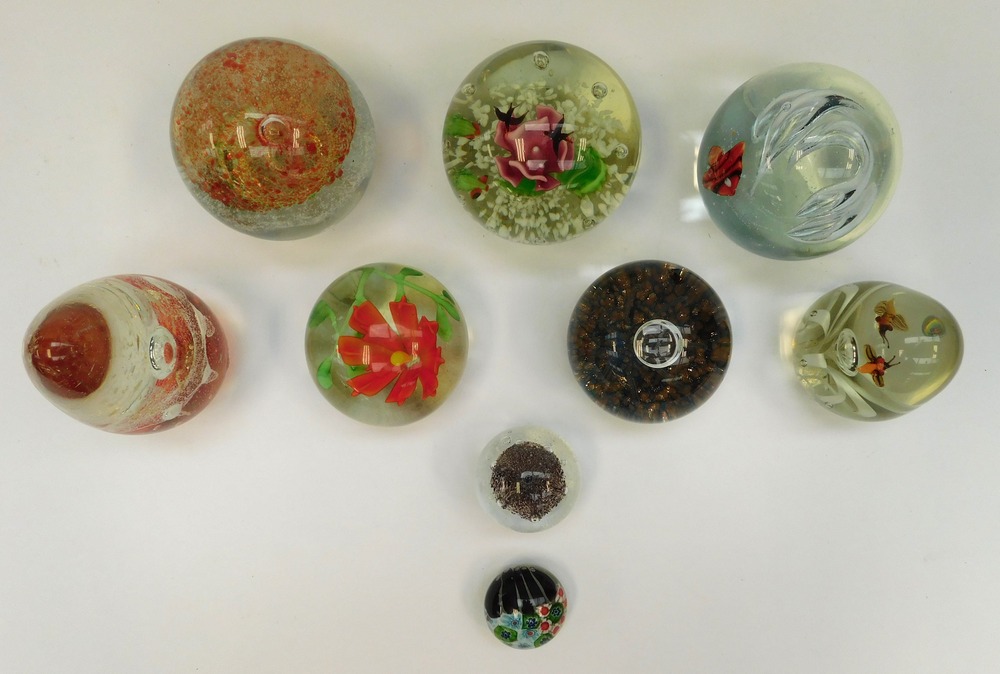 A collection of mixed 20th Century glass paperweights including a Caithness Scotland "Midas" no - Image 2 of 2