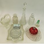 A collection of  mid 20th century moulded glass wares including early 20th century to mid 20th