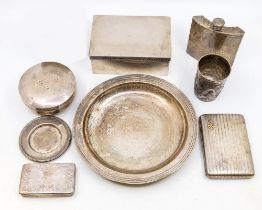 A mixed collection of Continental and other white metal possibly silver items to include; 1) A